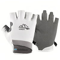 Gants de cyclisme, antidérapants, résistants à l'usure, protection solaire, design fin, compatibles écran tactile, respirants, en soie glacée, demi-doigts