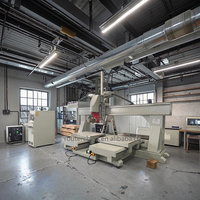 Machine de fraisage CNC à 5 axes pour moulage en polystyrène, système de contrôle NC Studio Mach3, table double mobile, moteur ATC-Core, PLC