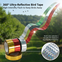 Ruban répulsif holographique double face OEM, direct usine, à flash clignotant, pour la protection des vergers, jardins et cultures