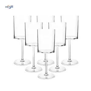 Plastic Wine Cup 10oz Stem Acrylic Wine Glasses Disposable Cocktail Glasses For Parties