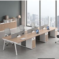 Ensemble de chaises de bureau modernes en PVC, ignifuges, pour usage commercial et bureautique, postes de travail élégants avec écran de séparation pour ordinateur