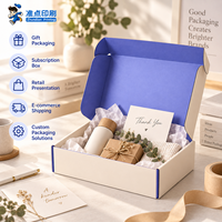 Boîte d'expédition en carton ondulé violet sur mesure de luxe pour les cadeaux de la Saint-Valentin et l'emballage de cadeaux romantiques