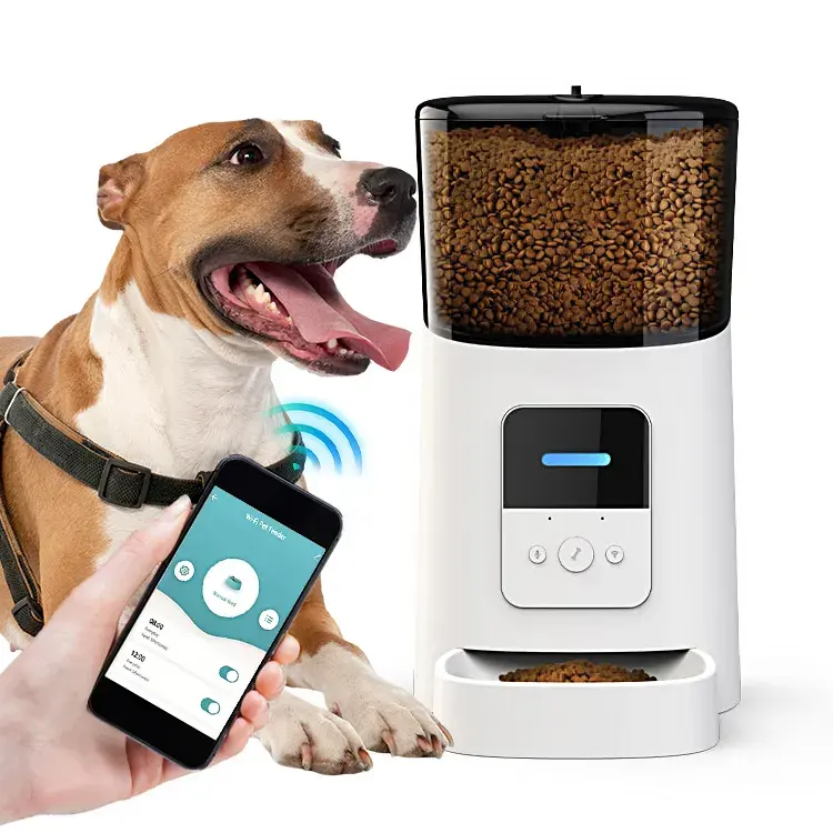 Best Verkopende Groothandel App Afstandsbediening Microchip Katten Voer Feeder Hond Smart Automatische Huisdier Feeder