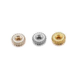 Perles entretoises pour bracelets 8 mm CCB plaqué or rhodié pour la fabrication de bijoux (bracelets et joncs) - Product Image 4