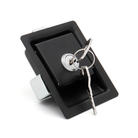Noir P738 boîte à outils panneau de Compression pliant panneau de poignée en T serrures serrures à palettes pliant électronique camion armoire serrure de porte
