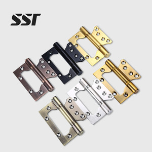 SSR Modern 4 Inches Butterfly-shaped Stainless Steel 2.5mm Thick Adjustable Pair Hidden Hinges for Steel Doors 180 Degrees - Product Image 1