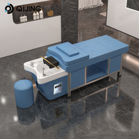 Équipement de salon personnalisé moderne Chaise avec shampoing pour le lavage des cheveux avec fonction de massage Chaise de lavage de la tête Chaise électrique
