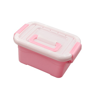 Pink Plastic <b>Storage</b> <b>Box</b> With Lid 16x10x7.5cm For Toys And Detergent Pods Kids Organizer Rectangle Container - Product Image 5