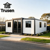 Maison préfabriquée extensible prête à l'emploi, écologique, entièrement installée, avec panneaux sandwich, 20 pieds, 2 chambres, toilettes, salle de bain et cuisine