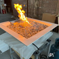 Coling Living Factory Direct Brasero à gaz autoportant moderne 65 000 BTU Propane/Gaz naturel Allumage à distance Pigmenté