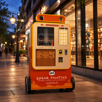 Nouvelle machine distributrice intelligente de sucre artistique, dessin automatique de motifs, faible taux de défaillance, machine commerciale de peinture au sucre