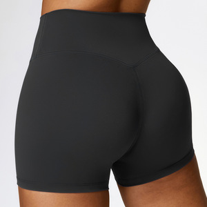 Pantaloncini sportivi <span class=keywords><strong>attillati</strong></span> da donna sportivi con elastico in vita da Yoga <span class=keywords><strong>pantaloni</strong></span> da Fitness a vita alta Leggings da Yoga corti - Product Image 5