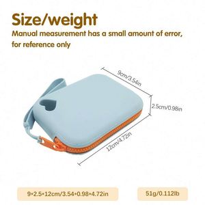 Nouvelles mini-sacs de rangement en silicone à fermeture éclair pour câbles de données, écouteurs, cosmétiques, collations et monnaie, élégants et adorables - Product Image 5