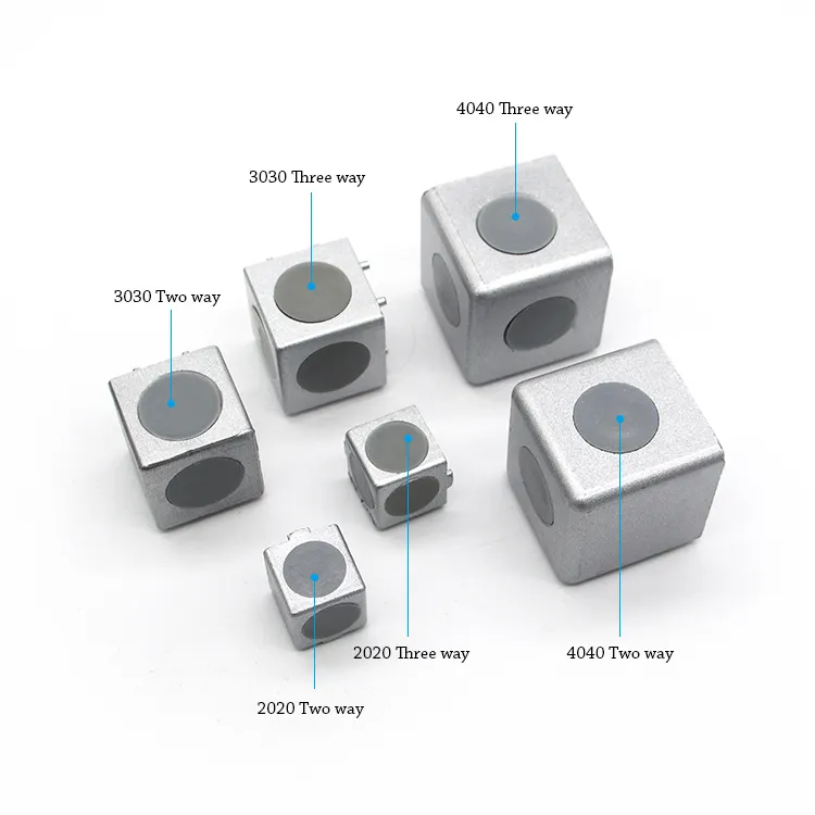 3D Printer Aluminum Profile Accessories 40*40 Metal 3 Way Square Corner Joint Cubic Connectors