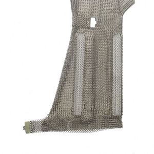 Guantes de malla de acero inoxidable 304L de puño largo de 19cm aprobados por CE para matanza de carniceros - Product Image 2