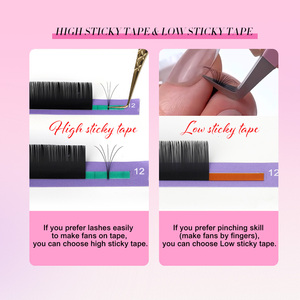 SP EYELASH Bandejas de Pestañas de Cachemira PBT de Corea Volumen Fácil Abanico Oscuro Mate Negro Mate 0.03 0.05 Extensiones de Pestañas de Terciopelo con Efecto Abanico - Product Image 4