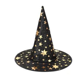 Set <span class=keywords><strong>de</strong></span> 4 Sombreros <span class=keywords><strong>de</strong></span> <span class=keywords><strong>Bruja</strong></span> para Halloween, Coloridos, con Estampado, <span class=keywords><strong>de</strong></span> Ala Ancha, para Disfraces, Decoración, Truco o Trato - Product Image 6