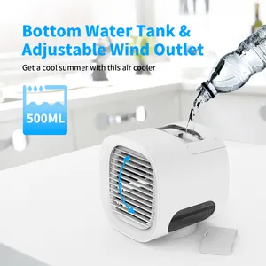 24V Ultra Luchtkoeler Outdoor Draagbare Een Mini Airconditioner Waterkoeling Bureau Ventilator
