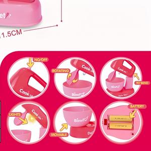 OEM Set de cuisine de simulation de jeu <span class=keywords><strong>Jouet</strong></span> Blender Réfrigérateur à micro-ondes Appareils ménagers en plastique Jouets pour filles Jeux de rôle pour enfants - Product Image 3