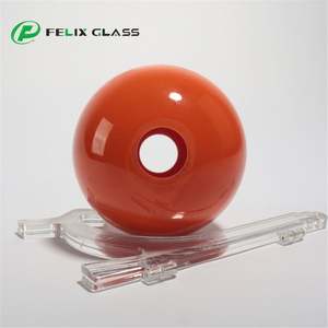 Muestra Gratuita de Lámpara de Pared, Fabricante Chino OEM, Pantalla de Vidrio Soplado a Mano con Forma de Globo Naranja para Lámpara de Araña o Colgante - Product Image 3