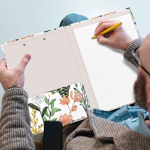 Tùy Chỉnh 12.8X9.2Inch Clipboard <span class=keywords><strong>Folio</strong></span> Với Notepad Lót Có Thể Nạp Lại, Túi Lưu Trữ Bên Trong, <span class=keywords><strong>Folio</strong></span> Pad Chuyên Nghiệp Dễ Thương - Product Image 5