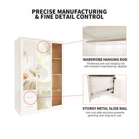 Armoire métallique chinoise pour chambre à coucher, casier de rangement en acier pour vêtements avec miroir, mobilier en gros