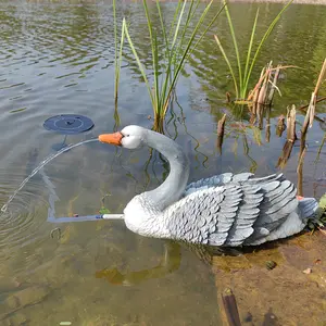 Fabriek Verkoop Kunstmatige Tuin Zwaan Beelden Waterval Fontein Drijvende Vijver Decoratie Zonne-Waterfontein