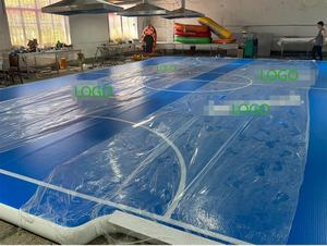 Grand <span class=keywords><strong>tapis</strong></span> <span class=keywords><strong>de</strong></span> culbutage gonflable avec point <span class=keywords><strong>de</strong></span> chute Matériau en PVC Épaisseur personnalisable (10-30cm) Utilisation au <span class=keywords><strong>sol</strong></span> pour terrains <span class=keywords><strong>de</strong></span> basket-ball - Product Image 4