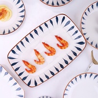 Ensemble de vaisselle de fête moderne sans plomb, ensemble d'assiettes et de bols en céramique pour anniversaire, ensemble de vaisselle en porcelaine de 26 pièces