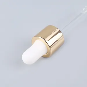 Cosmetic Glass Dropper Essential Oil Dropper Golden High Accuracy Drop Inner Cork 18/410 Cosmetic Dropper