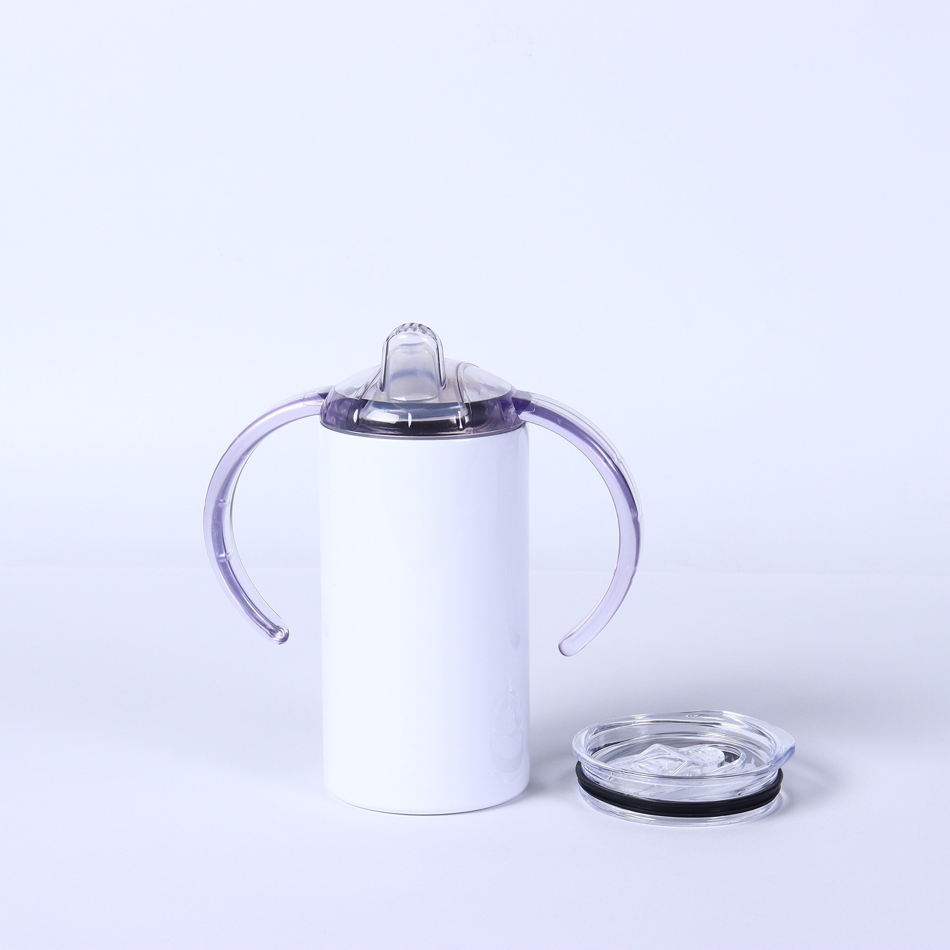 Tazza da 12oz con doppio manico e doppio coperchio