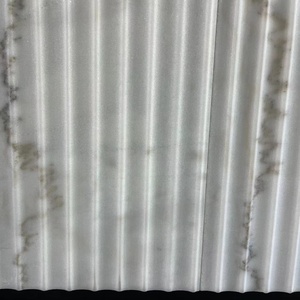 Decoración de pared estriada <span class=keywords><strong>curva</strong></span> azulejo de <span class=keywords><strong>flauta</strong></span> de mármol blanco <span class=keywords><strong>flauta</strong></span> de piedra blanca - Product Image 4
