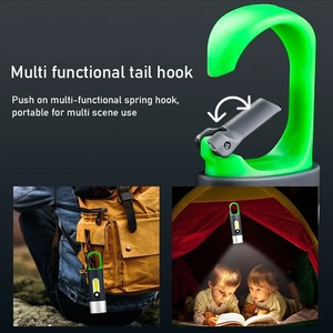 Linterna para exteriores, luz potente portátil, enfoque variable con reflector, luces laterales, minilinterna, lámpara de alto brillo - Product Image 5