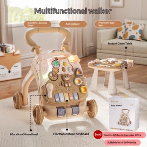 Trotteur bébé transfrontalier en plastique anti-renversement pour l'apprentissage de la marche (6-18 mois) – Jouet d'aide à la marche - Product Image 1
