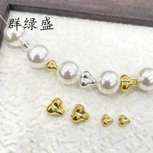 Qunlvsheng S925 Sterling Silver Peach Spacer Beads For Jewelry Making DIY <b>Bracelet</b> Necklace Accessories - Product Image 3