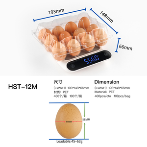 Wholesale <b>Chicken</b> Egg Holder 12 15 Holes Clamshell <b>Chicken</b> Egg Tray Disposable Plastic Transparent Egg Tray