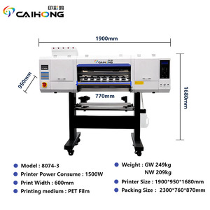 Impresora de camisetas DTF de rollo a rollo 4 I3200 con tinta blanca, impresión de 600 mm, impermeable, con agitador y secador automáticos para transferencia de calor - Product Image 5
