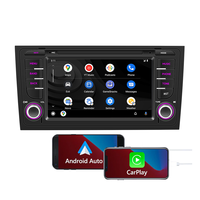 Autoradio Android 4 cœurs avec écran HD 7 pouces, WiFi, Carplay sans fil, Android Auto, radio FM, lecteur DVD pour Audi A6