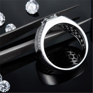 Bague en <span class=keywords><strong>argent</strong></span> 925 durable avec moissanite pour homme, <span class=keywords><strong>prix</strong></span> <span class=keywords><strong>d</strong></span>'usine, qualité supérieure - Product Image 4