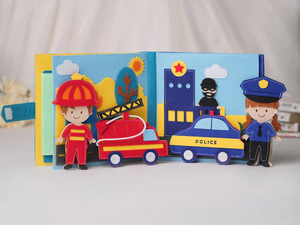 Livre d'activités <span class=keywords><strong>en</strong></span> feutre interactif Montessori unisexe, livre d'activités silencieux pour les garçons, jouets éducatifs pour enfants - Product Image 4