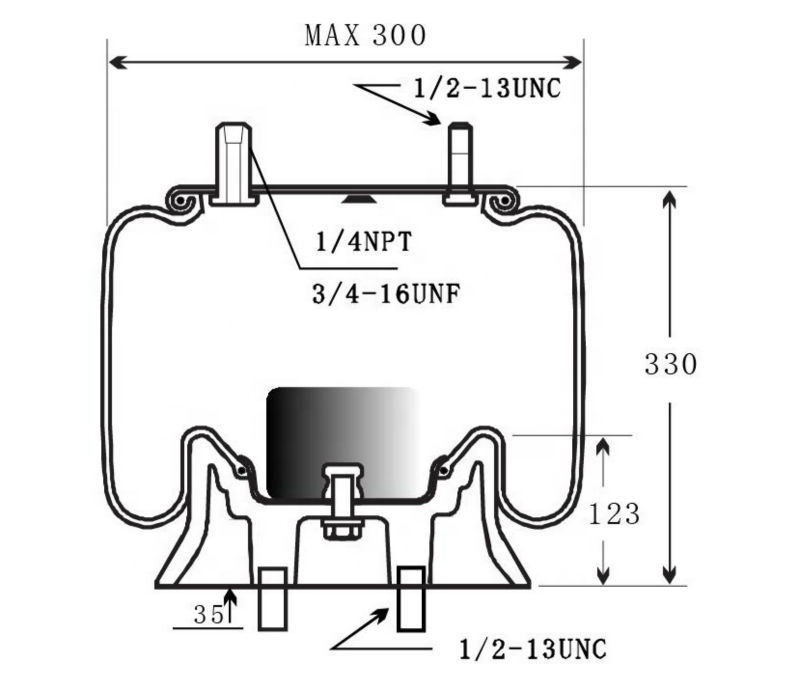 Air Suspension Balloon for Triangle Truck - Firestone W01
