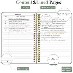 2025 buku catatan harian jurnal cetak kustom catatan harian 100gsm kertas notebook spiral sampul keras - Product Image 3