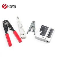 LY-T023 Pengupas Panas Kabel Bulat RJ11 RJ45 Alat Crimping Kabel Jaringan Lan Alat Crimper Cutter Crimp dengan Tester