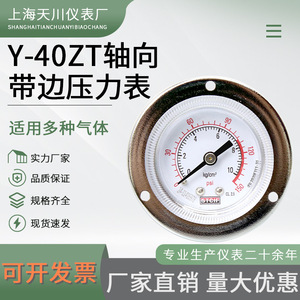 Y-40ZT เกจวัดแรงดัน 40 มม. 0-60 กก.ซม.2 สแตนเลสสตีล แบบติดตั้งบนแผง พร้อมเกลียวเชื่อมต่อ - Product Image 4