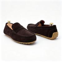 Mocassins confortables en cuir véritable faits à la main pour hommes, chaussures décontractées pour la conduite et les trajets en ville