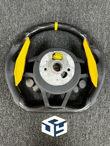 Volante Deportivo de Fibra de Carbono y Alcántara Negro, Elegante y Duradero, para <span class=keywords><strong>Audi</strong></span> <span class=keywords><strong>Q</strong></span> C8 A1 A3 A4 A5 A6 A7 A8 B6 B7 B8 B9 C6 C7 TT R8 - Product Image 6