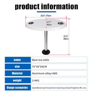 Mesa de Centro para Té y Café BST Marine con Portavasos de Acero Inoxidable, Material de Casco de ABS+Aleación de Aluminio para Barcos - Venta al por Mayor - Product Image 2