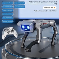 Robot chien intelligent AI avec musique et lumière, jouet éducatif télécommandé, programmable, en métal, portée de 40 m