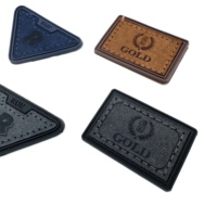 Étiquette de vêtement en cuir PVC 3D en relief à coudre, broderie personnalisée, patch