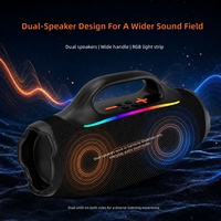 Speaker Portabel Outdoor Lintas Batas Baru untuk 5.3 Speaker RGB LED Dual Driver Subwoofer Output 10W Baterai Terpasang ZhanShen